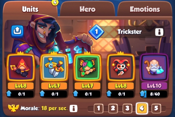 An image showing a good deck choice for Arena 11 in Rush Royale