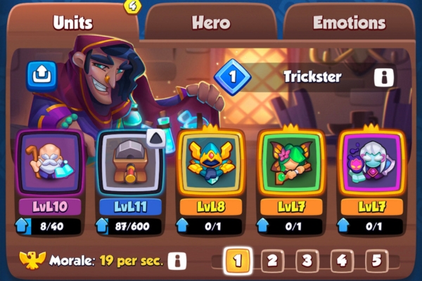 An image showing a good deck choice for Arena 12 in Rush Royale