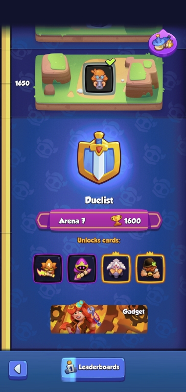 An image showing Arena 7 and what it unlocks in Rush Royale