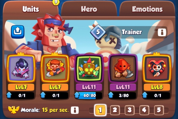 An image showing a strong Banshee deck in Rush Royale