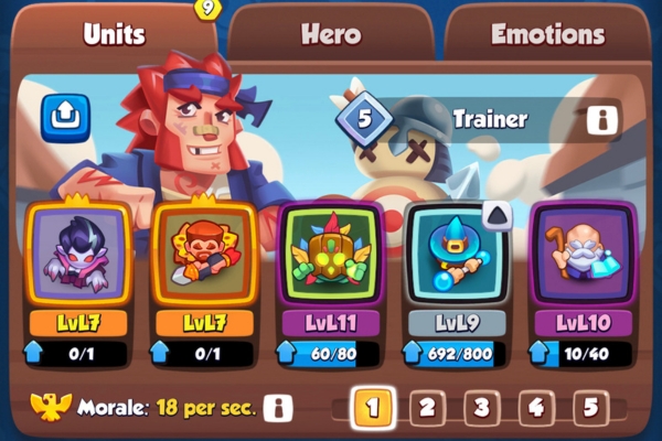 An image showing a strong Banshee deck in Rush Royale