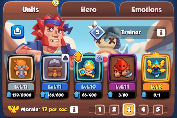 An image showing a strong Boreas deck in Rush Royale