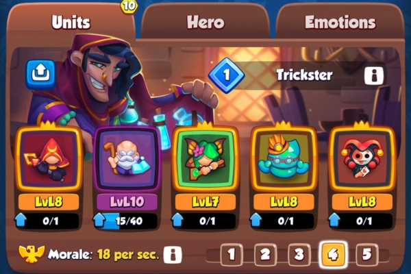 An image showing a strong Cultist deck in Rush Royale