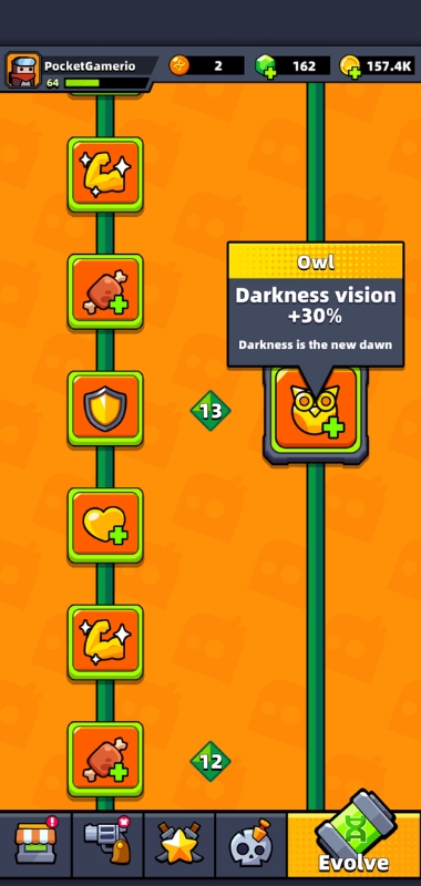 An image showing the Owl skill from the evolve table in Survivor.io