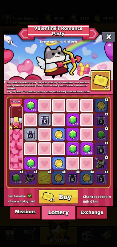 An image showing the valentines timed event in Survivor.io