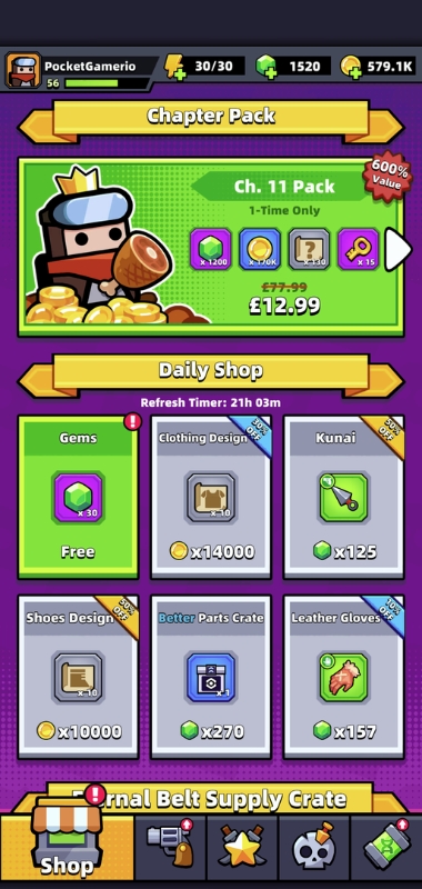 An image showing the daily store in Survivor.io