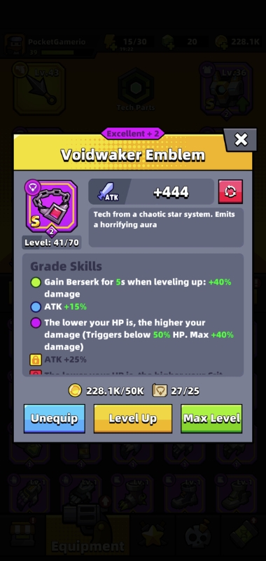 An image of the Voidwaker Emblem in Survivor.io