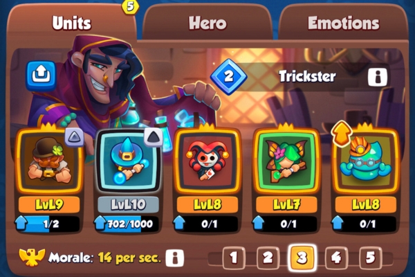 An image showing a strong Bruiser deck in Rush Royale