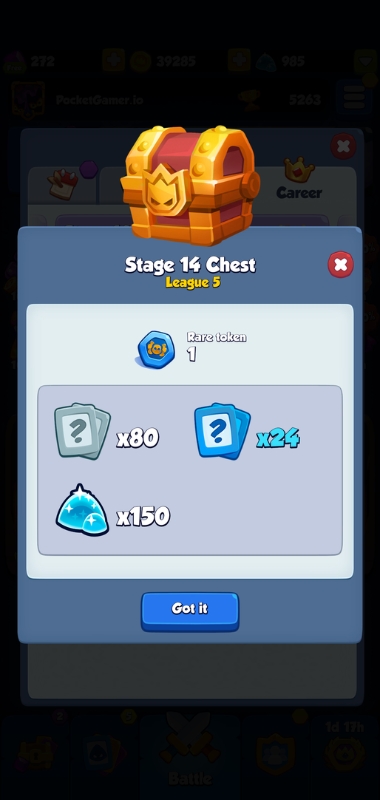 An image showing a career achievement chest in Rush Royale