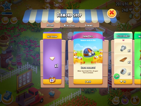 An image showing the diamond shop on Hay Day