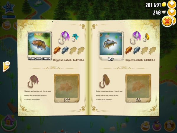 An image showing the fishing book on Hay Day