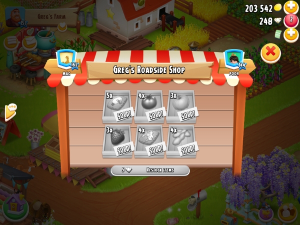 An image showing Greg's roadside shop on Hay Day