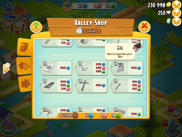 An image showing nails in the Valley shop on Hay Day