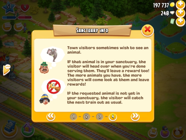 An image showing sanctuary information on Hay Day