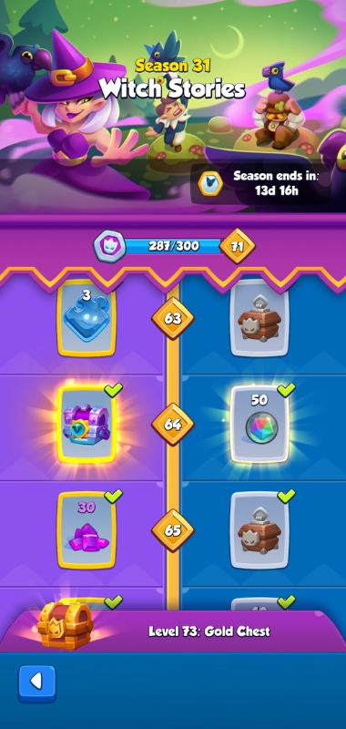 An image showing faction cores in the Rush Royale season pass