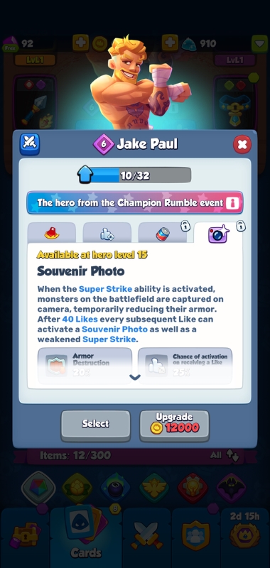 An image showing the Souvenir Photo ability in Rush Royale