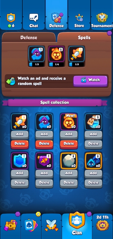 An image showing spell cards in Rush Royale