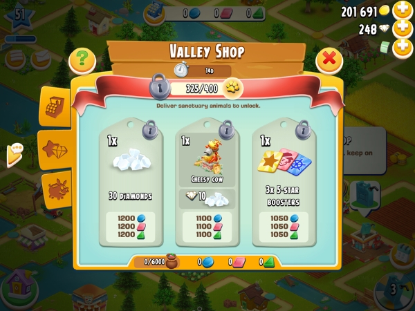 An image showing the Valley shop on Hay Day