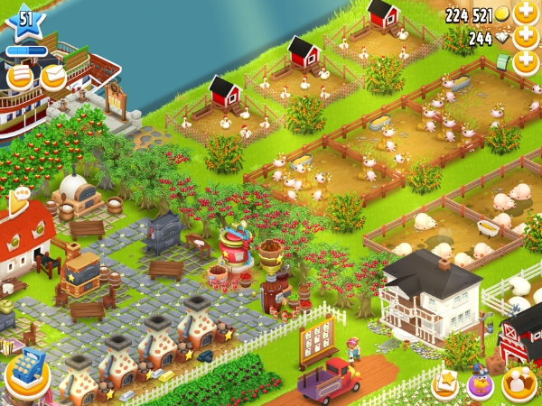 An image showing the friends button on Hay Day