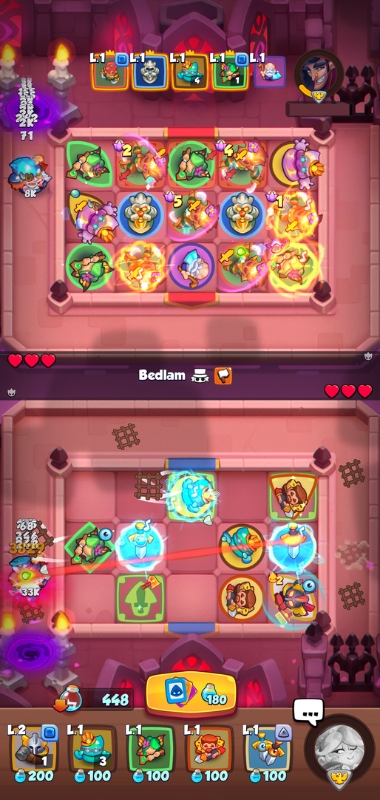 An image showing the Bestie hero being used in Rush Royale