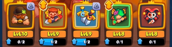 An image showing a Bruiser deck in Rush Royale