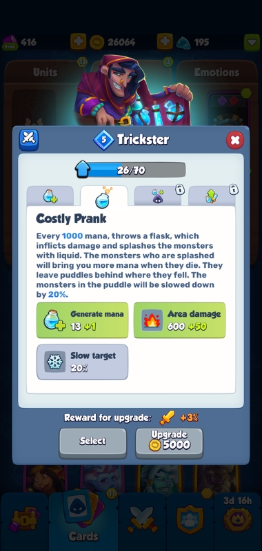 An image showing the Costly Prank ability in Rush Royale