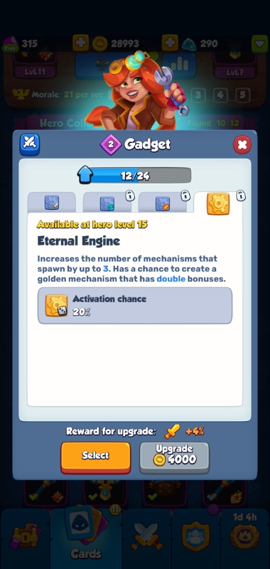 An image showing the Eternal Engine ability in Rush Royale