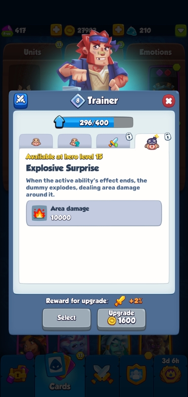 An image showing the Explosive Surprise ability in Rush Royale