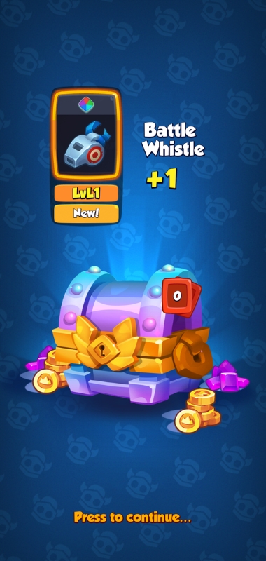 An image showing a Heroic Item Chest being opened on Rush Royale