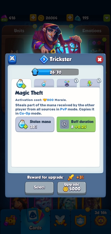 An image showing the Magic Theft ability in Rush Royale