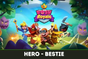 Featured image for our guide on the Bestie hero card in Rush Royale