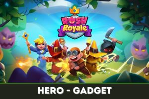 Featured image for our guide on the Gadget hero card in Rush Royale