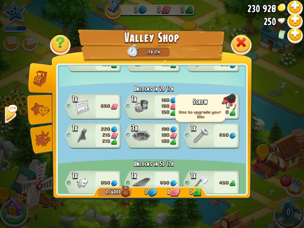 An image showing Screws in the Valley shop on Hay Day