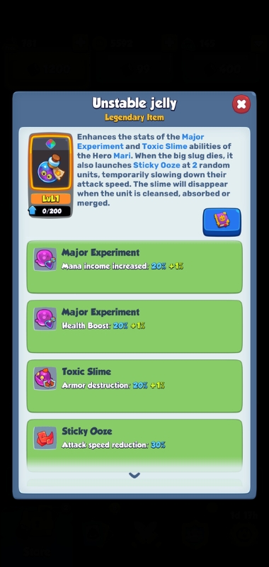 An image showing the Unstable Jelly on Rush Royale