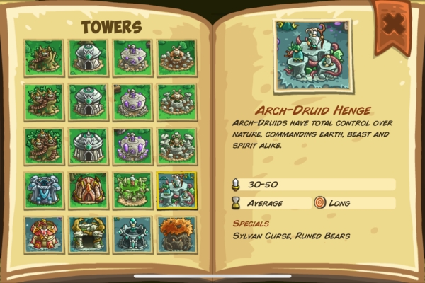 An image showing the Arch-Druid Henge tower unit in Kingdom Rush Origins