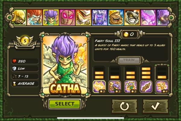 An image showing the Catha hero in Kingdom Rush Origins