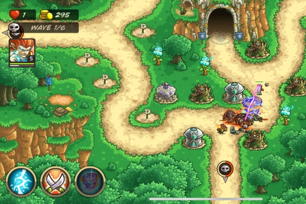 An image showing the Elemental Storm skill being used in Kingdom Rush Origins