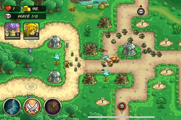 An image showing the Faery Dust skill being used in Kingdom Rush Origins