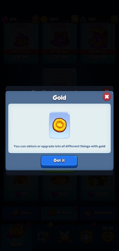 An image showing gold in Rush Royale