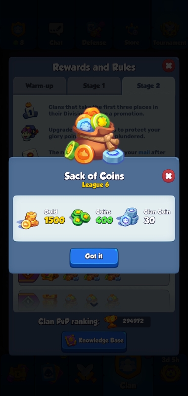 An image showing a sack of coins on Rush Royale