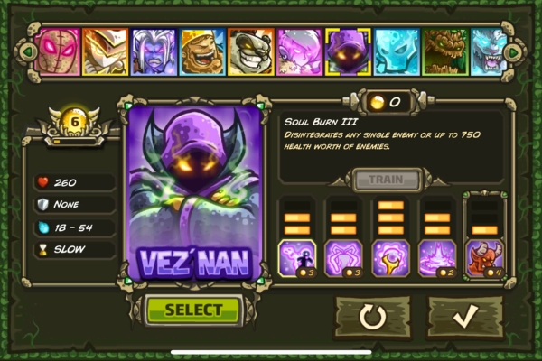 An image showing the Vez'nan hero in Kingdom Rush Origins