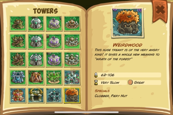 An image showing the Weirdwood tower unit in Kingdom Rush Origins