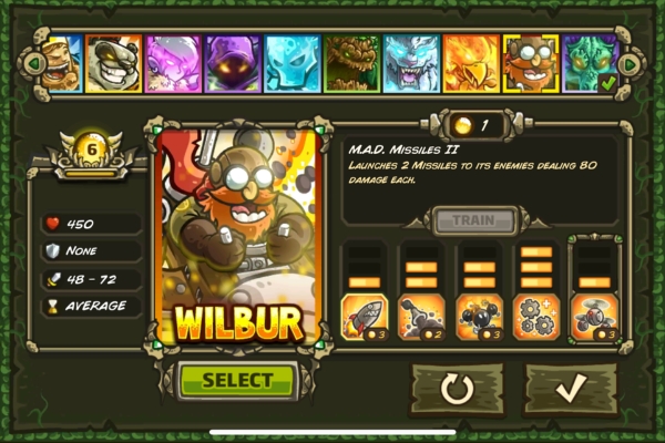 An image showing the Wilbur hero in Kingdom Rush Origins