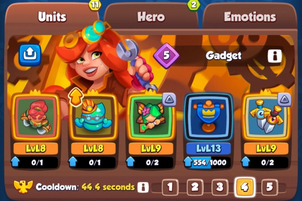 An image showing a Blade Dancer Banner deck in Rush Royale