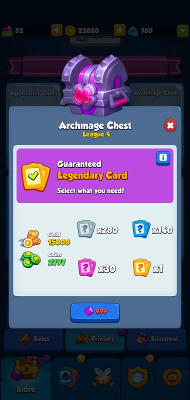 An image showing an Archmage Chest in Rush Royale