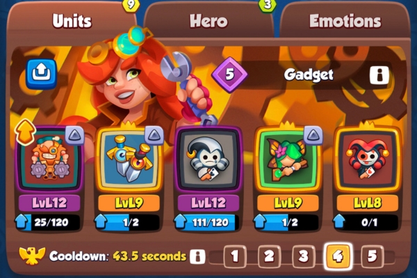 An image showing a Engineer Enchanted Sword deck in Rush Royale