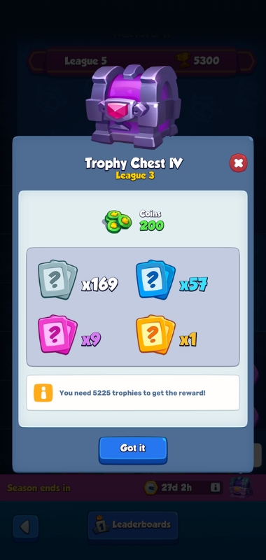 An image showing a Trophy Chest IV in Rush Royale