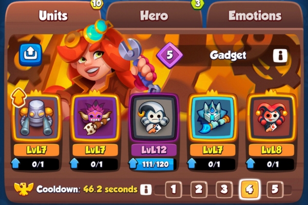 An image showing a Robot Shaman deck in Rush Royale