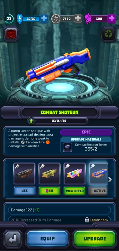 An image showing the Combat Shotgun in Mighty Doom