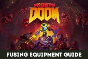 Featured image for our guide to fusing equipment in the mobile game Mighty Doom